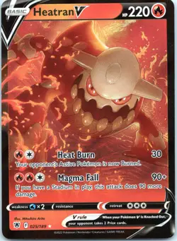 Heatran V 025/189 Astral Radiance Full Art Ultra Holo Rare Pokemon TCG - Image 1