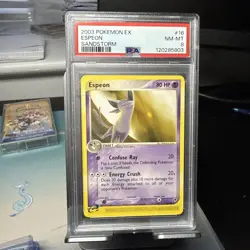 Pokemon: Espeon #16/100 Non-Holo Rare - 2003 EX Sandstorm Set - PSA 8 - - Image 1