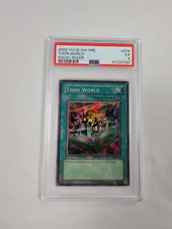 Yu-Gi-Oh! TCG Toon World Magic Ruler MRL-076 Super Rare PSA 5 - Image 1