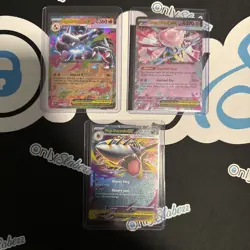Pokemon TCG Me02: Phantasmal Flames Double Rare Lot of 3 Cards NM - Image 1