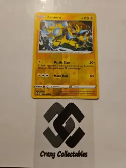 Pokemon Card Zeraora 056/195 Silver Tempest Reverse Holo Mint Condition - Image 1