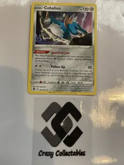 Pokemon Cards Cobalion 126/195 Rare Silver Tempest Nr Mint Card - Image 1