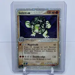 Pokemon Card Golem EX 91/97 Ultra Rare Holo EX Dragon - Image 1