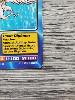 MarineAngemon BO-34 Gold Rare Digimon Card 1999 Bandai MP - Image 3