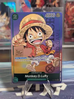 Monkey D Luffy P-037 1st Anniversary Tournament STAMP Promo One Piece Card LP - Image 1