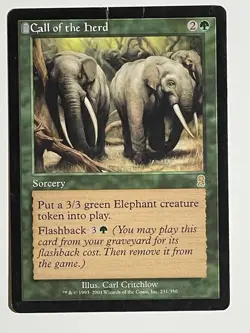 Call of the Herd - MTG - Odyssey - Magic Good - Heavy Play HP - Image 1
