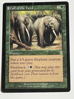 Call of the Herd - MTG - Odyssey - Magic Good - Heavy Play HP - Image 5