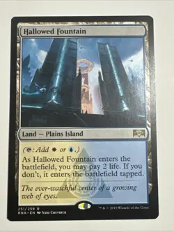 1x Hallowed Fountain NM-Mint, English Ravnica Allegiance MTG Magic - Image 1