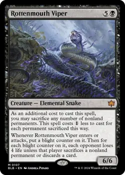 MTG Singles: Rottenmouth Viper - Bloomburrow (BLB) - NM - Image 1