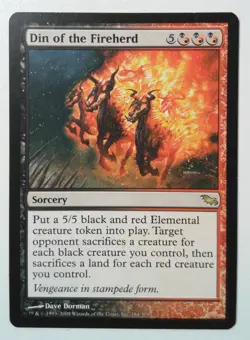 Din of the Fireherd *Rare* Magic MtG x1 Shadowmoor MP - Image 1