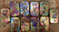EMPTY Pokemon 151 Tin Set of 10 W/O Energy Coins & Art Cards & PACKS - Image 1