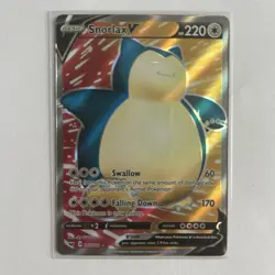 Snorlax V (Full Art) Ultra Rare SWSH01: Sword & Shield Base Set 197/202 NM - Image 1