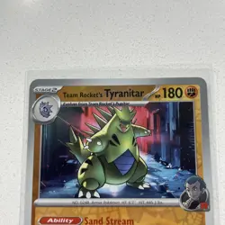 Pokemon Team Rockets Tyranitar Reverse Holo Destined Rivals 096/182*PACK FRESH* - Image 2