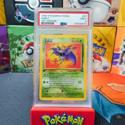 PSA 9 MINT 1999 Pokemon Game 1st Edition Fossil Zubat 57 - Image 1