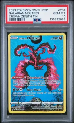 Pokemon Galarian Moltres TCG SWSH284 Promo PSA 10 Gem Mint Graded Card - Image 1