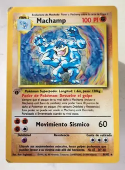 *Spanish* Pokemon Machamp Holo 1st Edition Base Set 8/102 *Spanish* Fast US Ship - Image 1