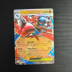 Mega Lucario ex 077/132 Me01: Mega Evolution Holo POKEMON NEAR MINT B - Image 1