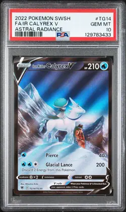 PSA 10 Ice Rider Calyrex V TG14 Swsh10: Astral Radiance Trainer Gallery Holo - Image 1