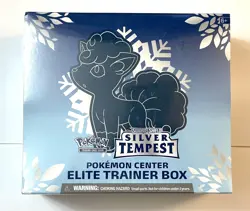 Pokemon Sword and Shield Silver Tempest Pokemon Center Elite Trainer Box Etb New - Image 1
