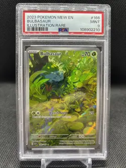 2023 Pokemon 151 EN Bulbasaur 166/165 Illustration Rare - PSA 9 - MINT - Image 1