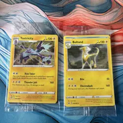 SEALED Boltund 076/202 & Toxtricity 063/189 Pokemon Cosmos Holo Rare Promo NM - Image 1