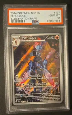 2024 POKEMON SSP EN-SURGING SPARKS ILLUSTRATION RARE #197 CERULEDGE PSA 10 - Image 1