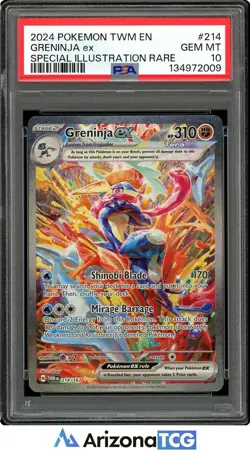 Pokemon 2024 Greninja ex 214/167 SIR Twilight Masquerade GEM MINT PSA 10 - Image 1
