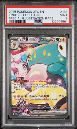 Pokemon Iono's Bellibolt EX 183/159 Journey Together SIR PSA 9 Illustration Rare - Image 1