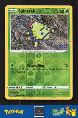2022 Pokemon SWSH Pokemon GO 006/078 Spinarak (Peelable Ditto) - Image 1