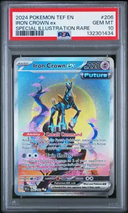 Iron Crown ex 206/162 PSA 10 GEM MINT SIR Temporal Forces Pokemon - Image 1