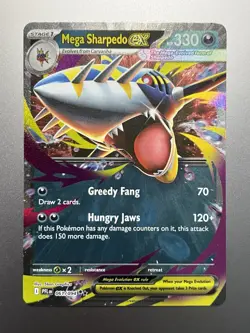 Pokemon - Mega Sharpedo EX 061/094 Double Rare, ME02: Phantasmal Flames, Holo - Image 1