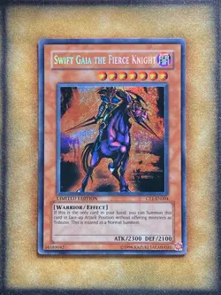 Yugioh Swift Gaia the Fierce Knight CT1-EN004 Secret Rare Limited Edition LP - Image 1