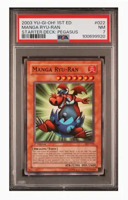PSA 7 NM 2003 YU-GI-OH! STARTER DECK: PEGASUS #022 MANGA RYU-RAN 1st Edition - Image 1
