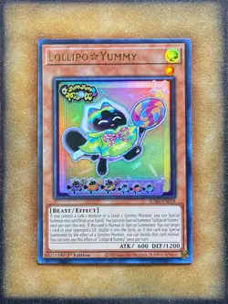 Yugioh Lollipo Yummy JUSH-EN018 Ultra Rare 1st Ed NM - Image 1