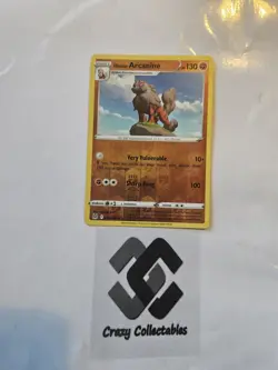 Pokemon Card Hisuian Arcanine 084/196 Lost Origin Reverse Holo Rare Mint Card - Image 1