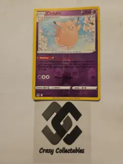 Pokemon Cards Clefable 063/196 Reverse Holo Lost Origin Mint Card - Image 1