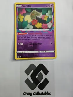Pokemon Cards Comfey 079/196 Reverse Holo Lost Origin Mint Card - Image 1