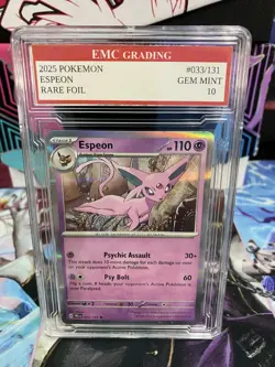 ESPEON 2025 RARE FOIL #33/131 Pokemon Card GRADED 10 TCG CCG - Image 1