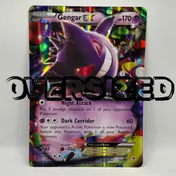 Pokemon Gengar EX Jumbo Holo Card 34/119 XY-Phantom Forces - Image 1