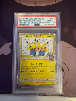 PSA 10 Pretend Comedian Pikachu 407/SM-P Promo Japanese Pokemon Card GEM MINT - Image 1