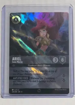 Disney Lorcana Enchanted Ariel Sonic Warrior Holo Card 220/204 Ursula's Return - Image 2