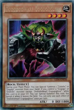 LED6-EN036 DODODODWARF GOGOGOGLOVE RARE 1ST EDITION YuGiOh CARD - Image 1