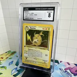 CGC 8 Raichu 1999 Fossil 1st Edition 14/62 Holo Pokemon Card - Image 3