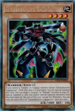 LED6-EN035 ZUBABABANCHO GAGAGACOAT RARE 1ST EDITION YuGiOh CARD - Image 1