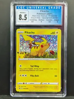Pikachu SWSH039 General Mills Black Star Promo Pokemon CGC Graded 8.5 Card - Image 1