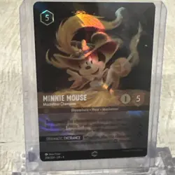 Disney Lorcana Musketeer Champion Minnie Mouse Card Enchanted 206/204 Foil - Image 1