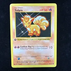 NM - 1st Edition Shadowless Vulpix 68/102 Base Set Rare Vintage Pokemon Card - Image 1