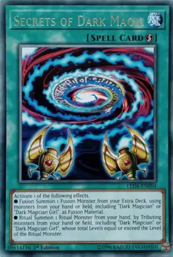 LED6-EN004 SECRETS OF DARK MAGIC RARE 1ST EDITION YuGiOh CARD - Image 1