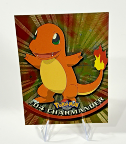 Charmander #04 Holo Topps Pokemon TV Animation Black Label Pokemon Card NM - Image 1