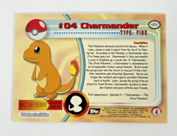 Charmander #04 Holo Topps Pokemon TV Animation Black Label Pokemon Card NM - Image 3